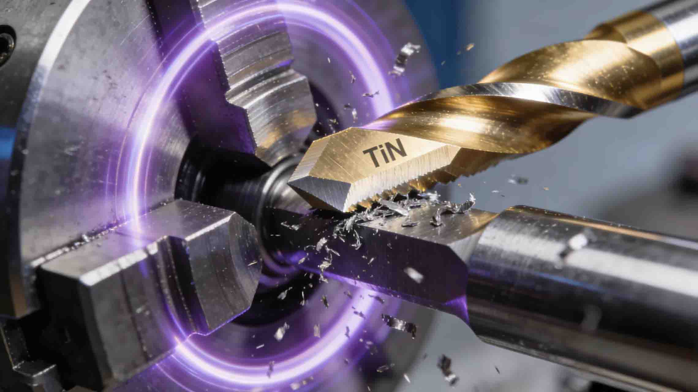 PVD/TiNコーティングによる金属切削加工の向上効果