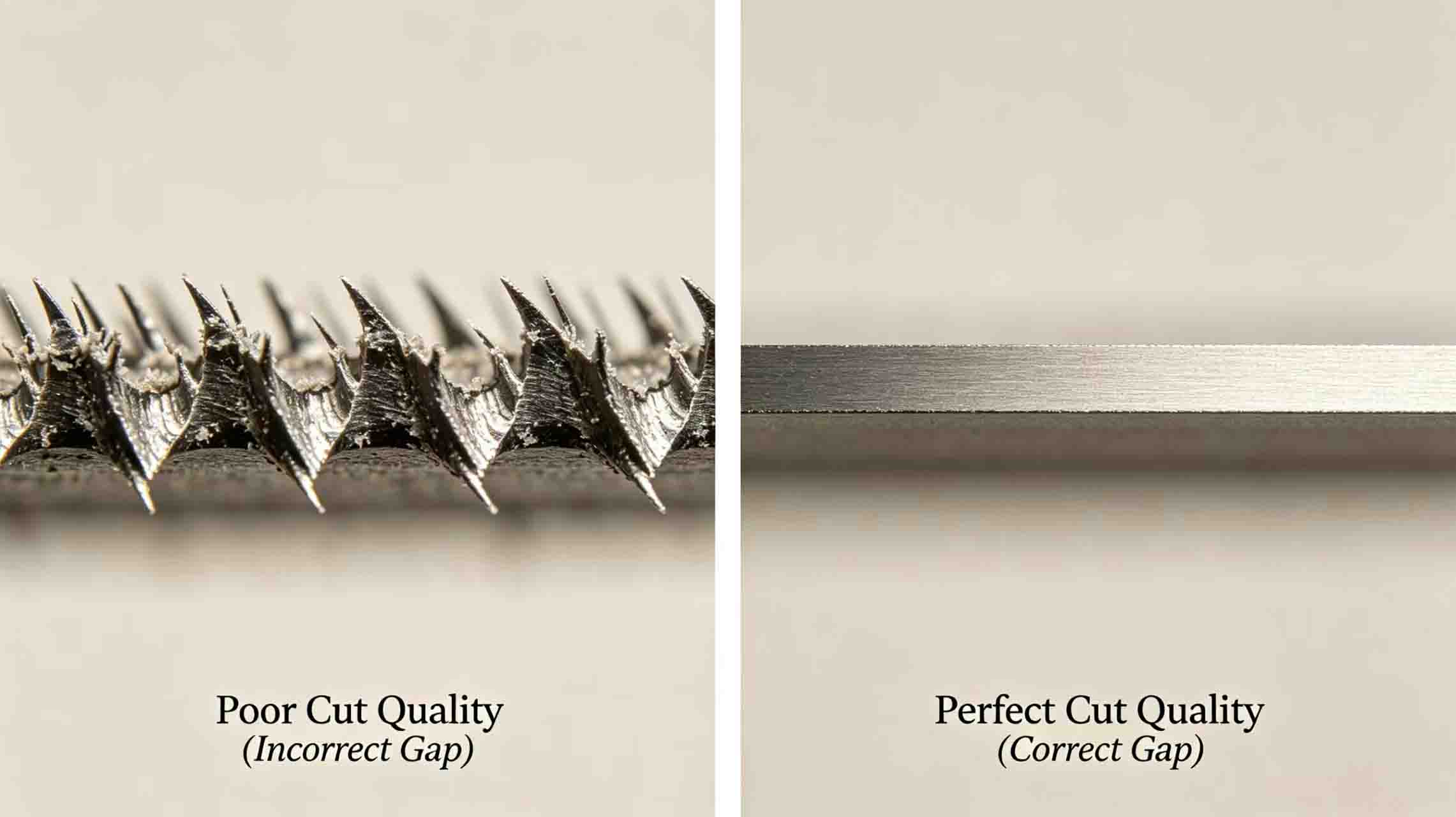Gap adjustment comparison image Gap adjustment comparison image